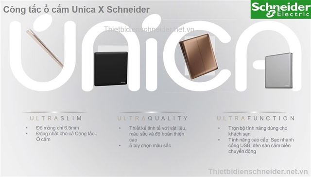 Unica X – Bộ sưu tập công tắc ổ cắm cao cấp của Schneider Electric