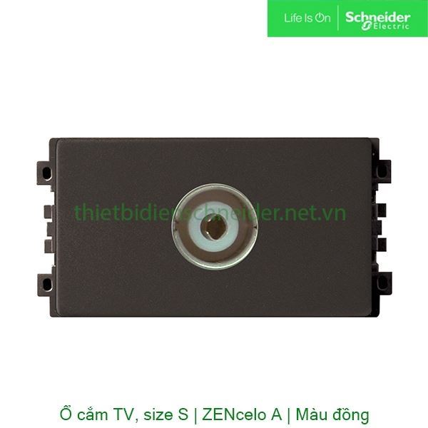 Ổ cắm TV, size S màu đồng 8431STV_BZ_G19 Zencelo A Schneider