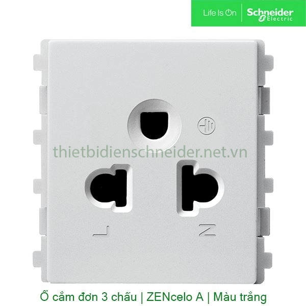 Ổ cắm đơn 3 chấu 16A 84426MUES_WE_G19 Zencelo A Schneider