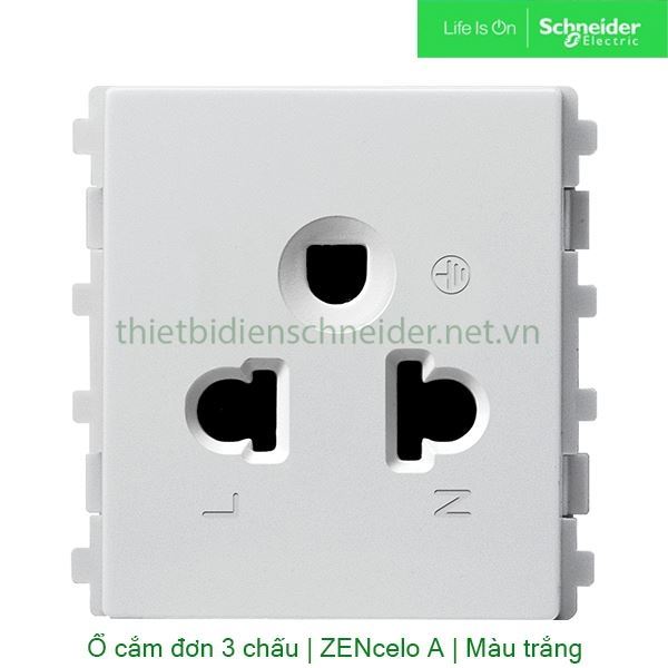 Ổ cắm đơn 3 chấu 16A 84426MUES_WE_G19 Zencelo A Schneider