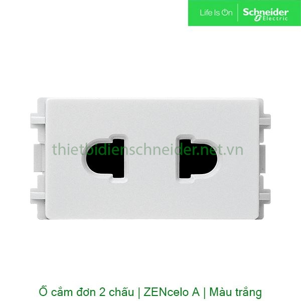 Ổ cắm đơn 2 chấu 10A 84426SUS_WE_G19 Zencelo A Schneider