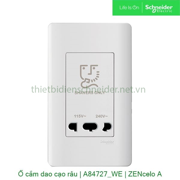 Ổ cắm dao cạo râu A84727_WE Zencelo A Schneider