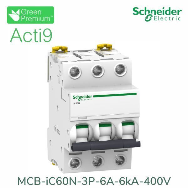 A9F74306 Schneider - Aptomat Acti9 iC60N MCB 3P 6A 6kA