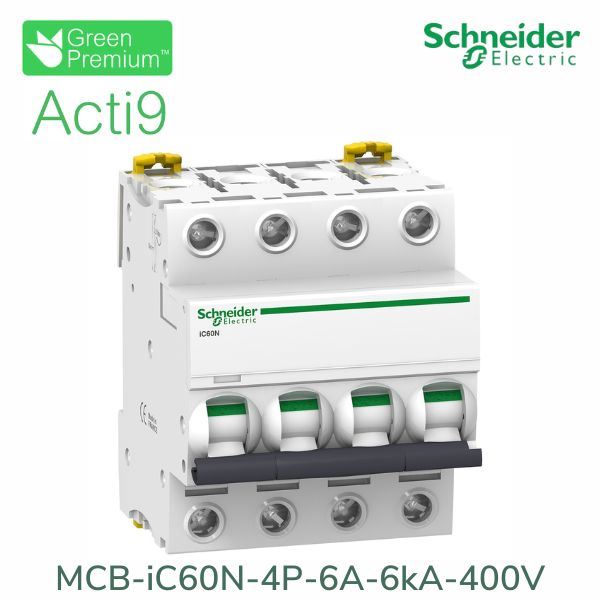 A9F74406 Schneider - Aptomat Acti9 iC60N MCB 4P 6A 6kA