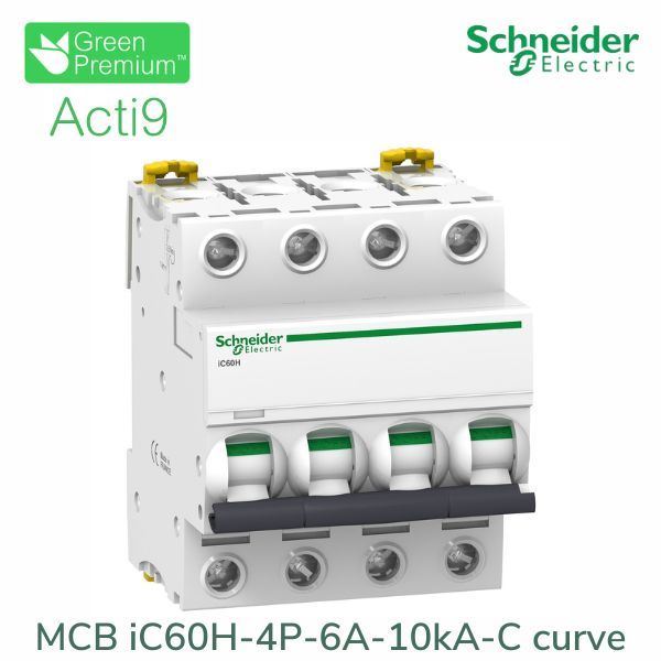 A9F84406 Schneider - Aptomat Acti9 iC60H MCB 4P 6A 10kA