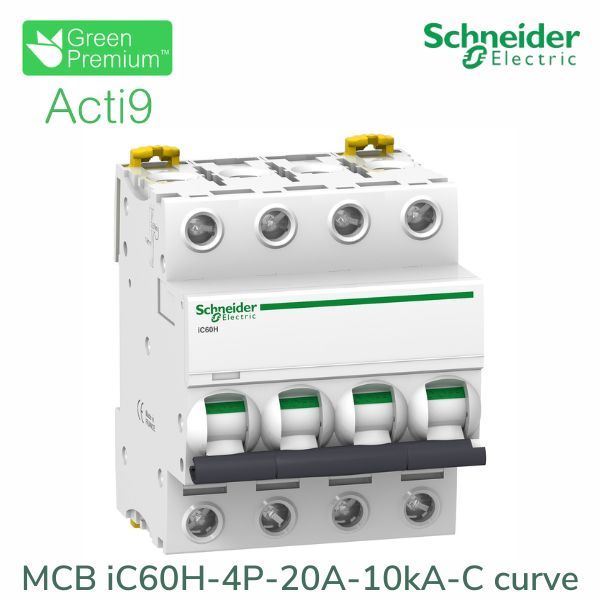 A9F84420 Schneider - Aptomat Acti9 iC60H MCB 4P 20A 10kA