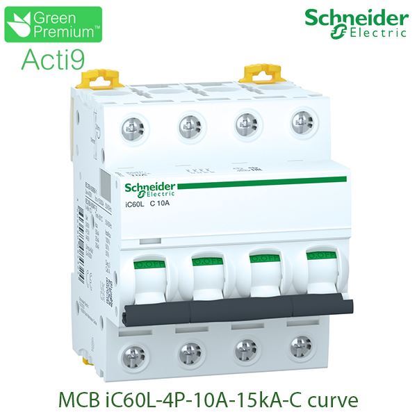 A9F94410 Schneider - Aptomat Acti9 iC60L MCB 4P 10A 15kA