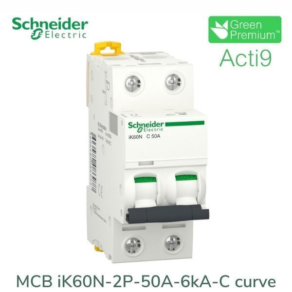 A9K24250 Schneider - Aptomat Acti9 iK60N MCB 2P 50A 6kA