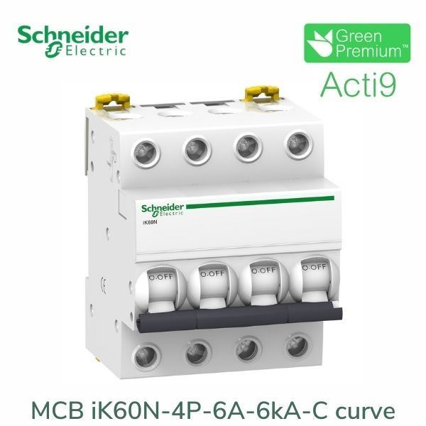 A9K24406 Schneider - Aptomat Acti9 iK60N MCB 4P 6A 6kA