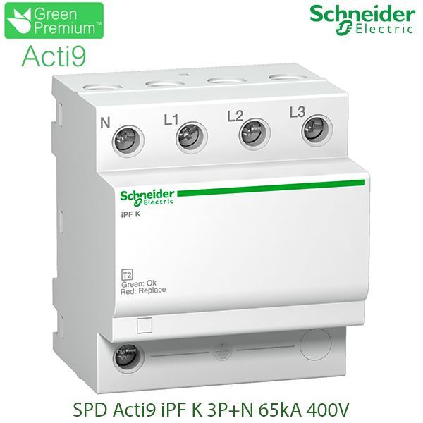 A9L15586 Schneider - Chống sét lan truyền Acti9 iPF K 3P+N 65kA 230/400V
