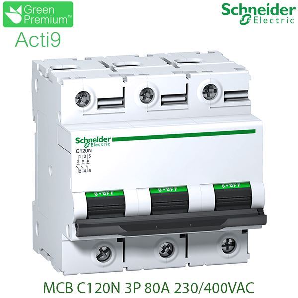 A9N18365 Schneider - Aptomat Acti9 C120N 3P 80A 10kA