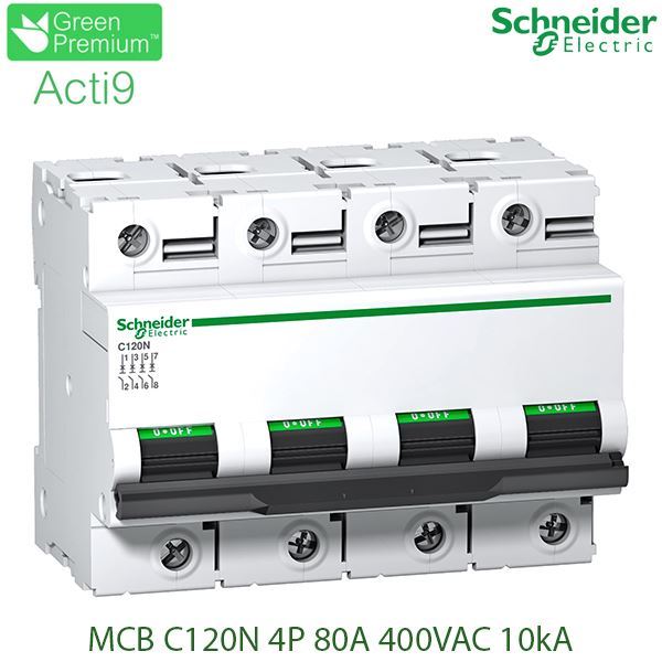 A9N18372 Schneider - Aptomat Acti9 C120N 4P 80A 10kA