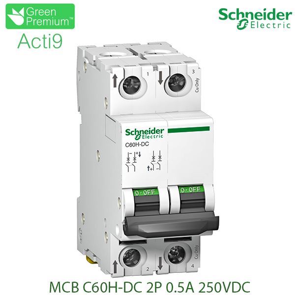 A9N61520 Schneider - Aptomat Acti9 C60H-DC 2P 0.5A