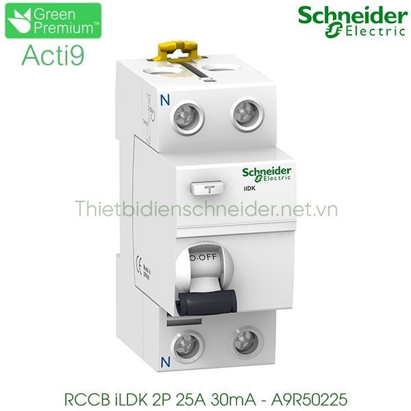 A9R50225 Schneider - RCCB Acti9 iID K 30mA 2P 25A 220-240VAC