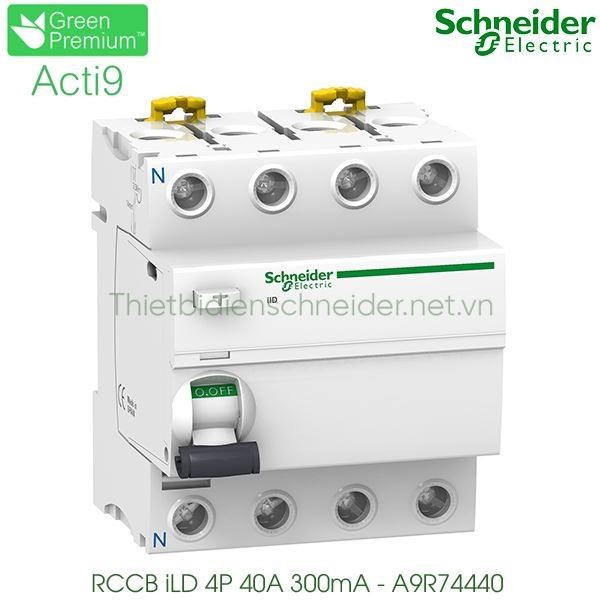 A9R74440 Schneider - RCCB Acti9 iID 300mA 4P 40A 380-415VAC