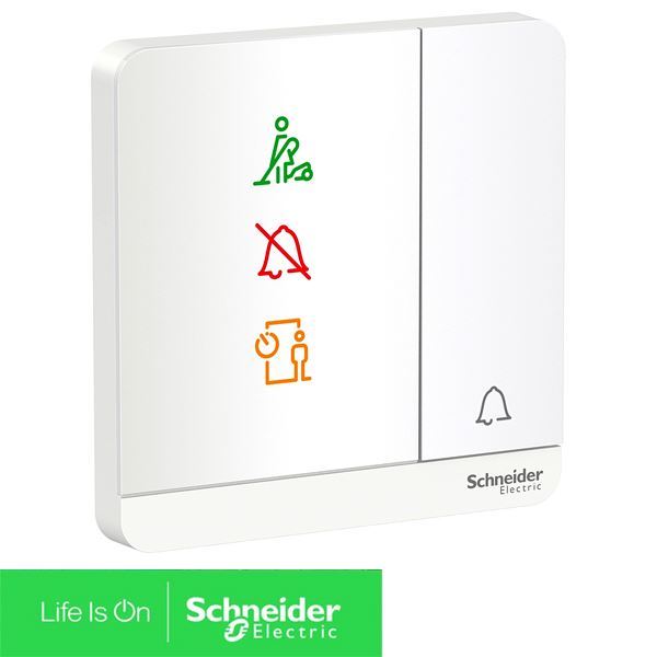 E8331BPDMW_WE_G19 Schneider - Công tắc chuông khách sạn, màu trắng