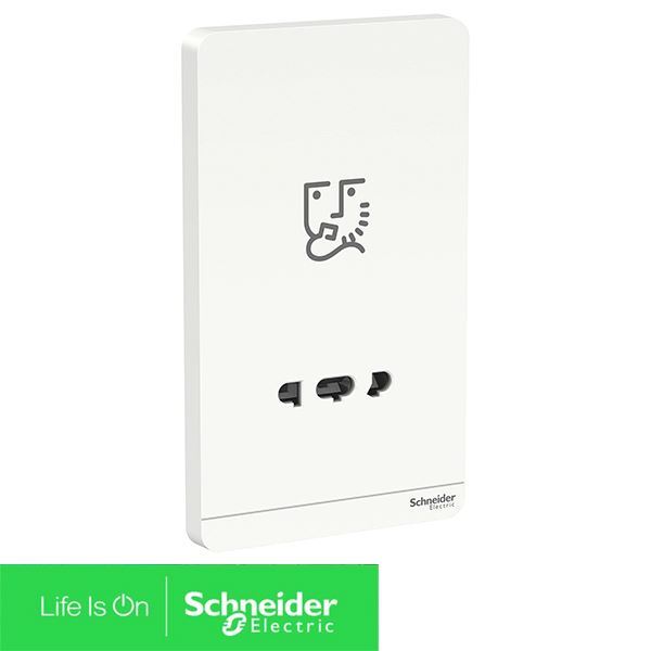 E83T727V_WE_G19 Schneider - Ổ cắm dao cạo râu, màu trắng