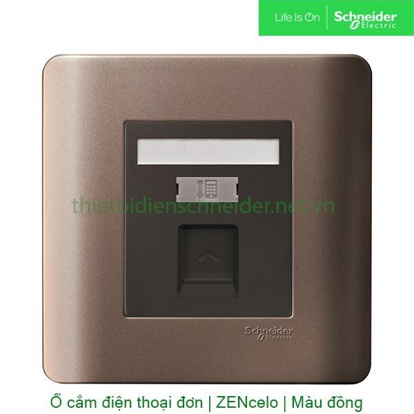 Bộ ổ cắm điện thoại đơn E8431RJS4_SZ_G19 Zencelo Schneider