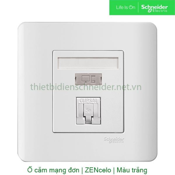 Bộ ổ cắm mạng cat5e đơn E8431RJS_5_G19 Zencelo Schneider