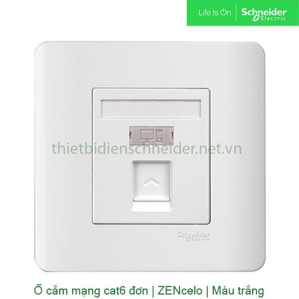 Bộ ổ cắm mạng cat6 đơn E8431RJS_6_G19 Zencelo Schneider