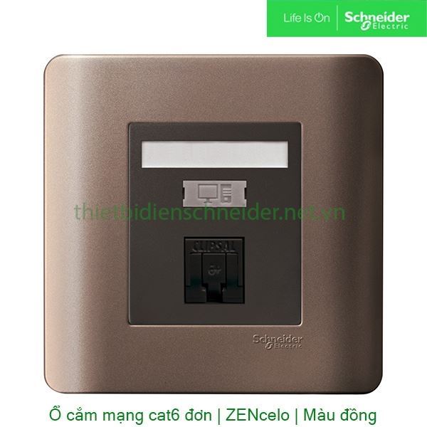 Bộ ổ cắm mạng cat6 đơn E8431RJS_6_SZ_G19 Zencelo Schneider