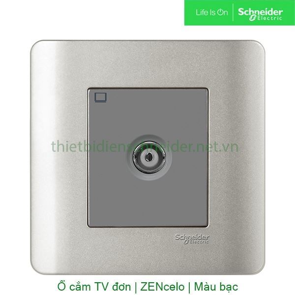 Bộ ổ cắm TV đơn E8431TVS_SA_G19 Zencelo Schneider