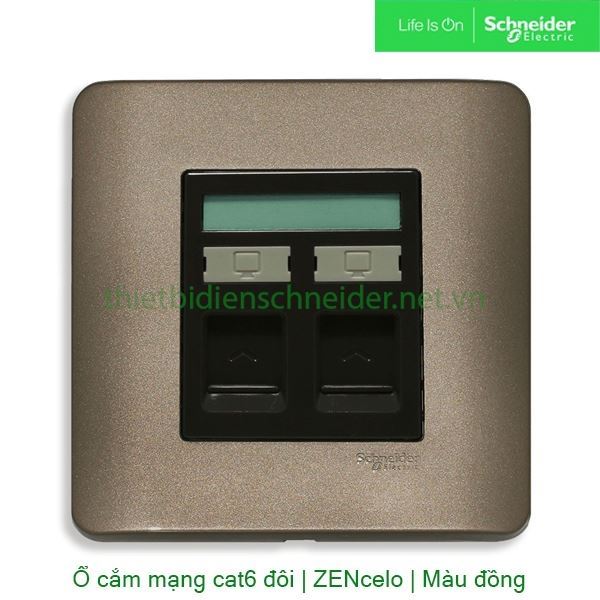 Bộ ổ cắm mạng cat6 đôi E8432RJS_6_SZ_G19 Zencelo Schneider