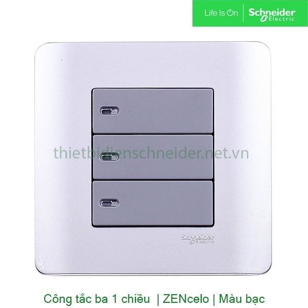 Bộ công tắc ba 1 chiều 16A E8433_1_SA_G19 Zencelo Schneider