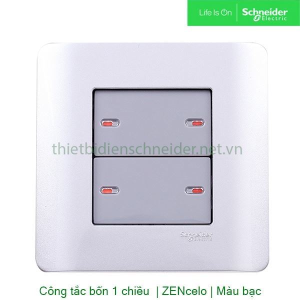 Bộ công tắc bốn 1 chiều 16A E8434_1_SA_G19 Zencelo Schneider