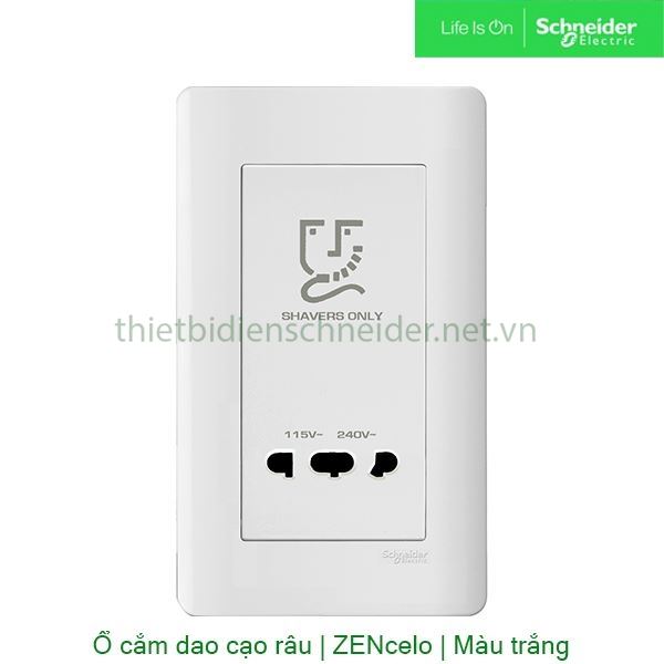 Bộ ổ cắm dao cạo râu E84T727V_WE Zencelo Schneider