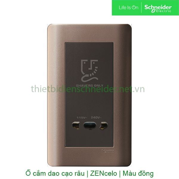 Bộ ổ cắm dao cạo râu E84T727V_SZ Zencelo Schneider