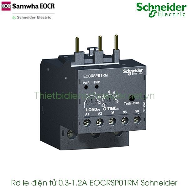 Rơ le điện tử 0.3-1.2A, 90-260VAC EOCRSP01RM Schneider