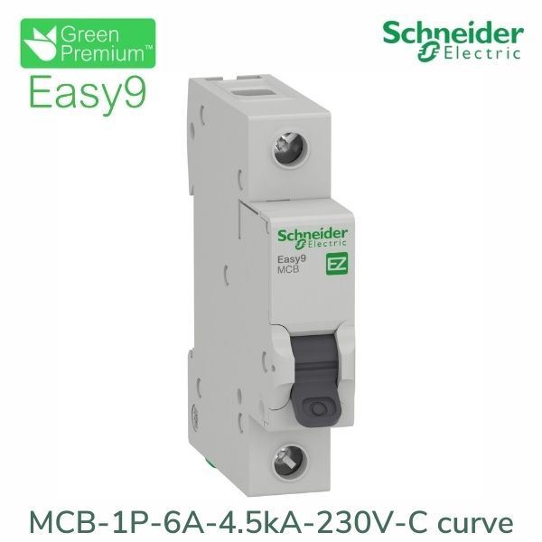 EZ9F34106 Schneider - Aptomat Easy9 MCB 1P 6A 4.5kA