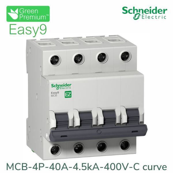 EZ9F34440 Schneider - Aptomat Easy9 MCB 4P 40A 4.5kA