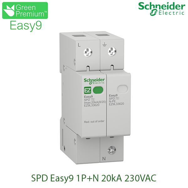 EZ9L33620 Schneider -  Chống sét lan truyền Easy9 SPD 1P+N 20kA 230V