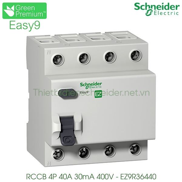 EZ9R36440 - CB Chống giật Schneider Easy9 30mA 4P 40A 400VAC