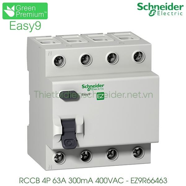 EZ9R66463 - CB Chống giật Schneider Easy9 300mA 4P 63A 400VAC