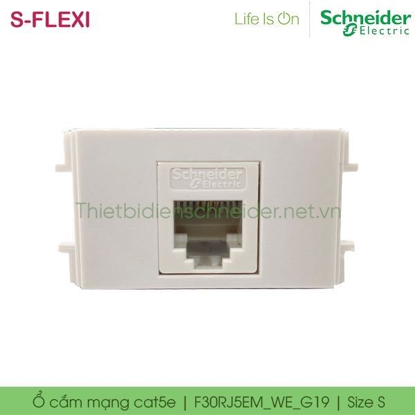 Ổ cắm mạng cat5e F30RJ5EM_WE_G19 S-Flexi Schneider, size S