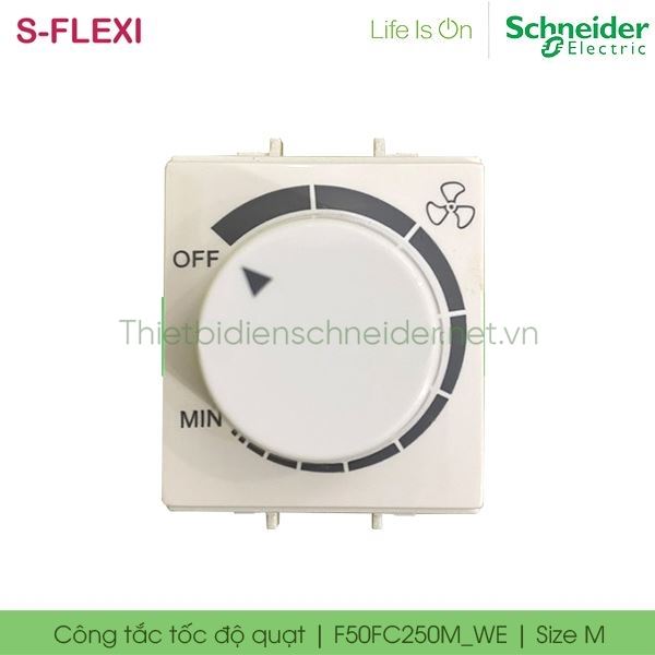 Công tắc điều chỉnh tốc độ quạt F50FC250M_WE S-Flexi Schneider, size M