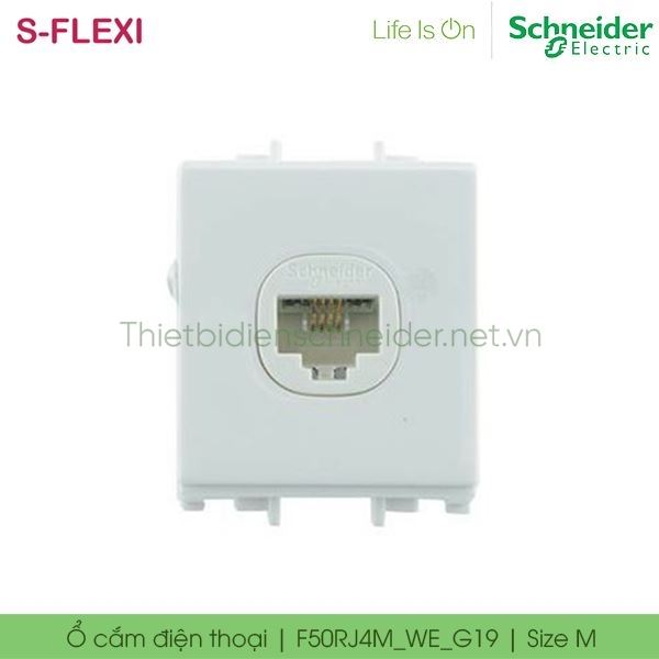 Ổ cắm điện thoại F50RJ4M_WE_G19 S-Flexi Schneider, size M