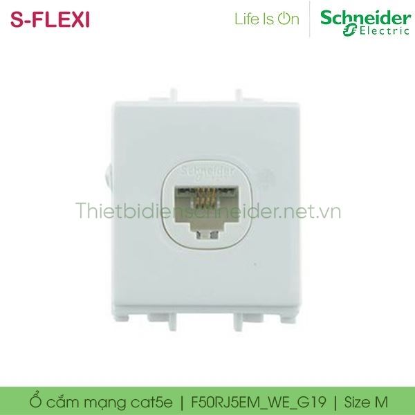 Ổ cắm mạng cat5e F50RJ5EM_WE_G19 S-Flexi Schneider, size M