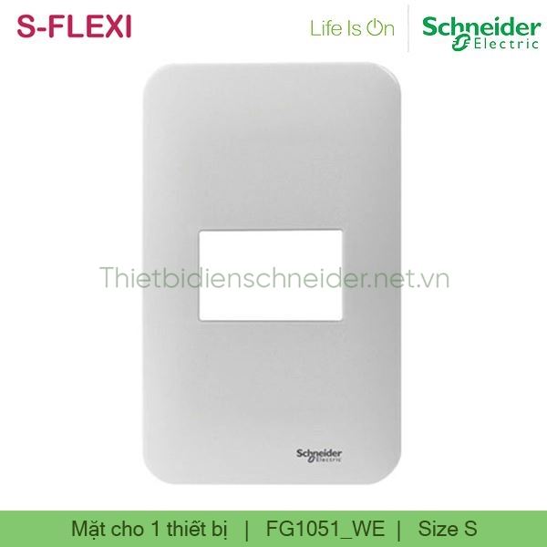 Mặt cho 1 thiết bị FG1051_WE S-Flexi Schneider, size S