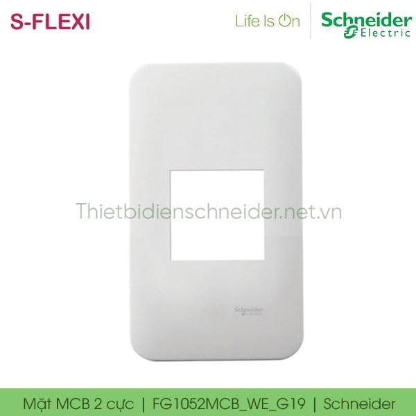 Mặt cho MCB 2 cực FG1052MCB_WE_G19 S-Flexi Schneider