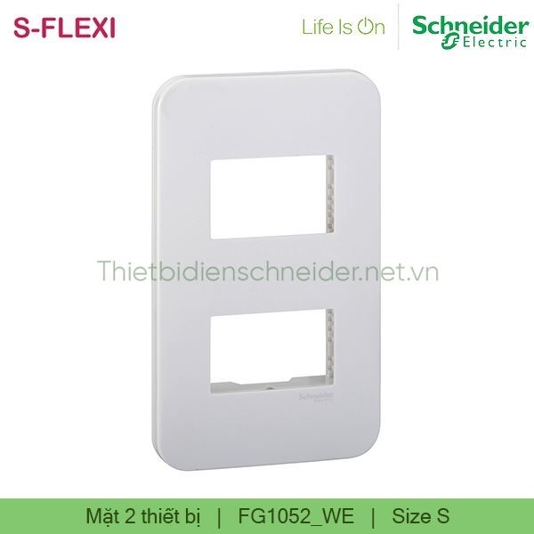 Mặt cho 2 thiết bị FG1052_WE S-Flexi Schneider, size S