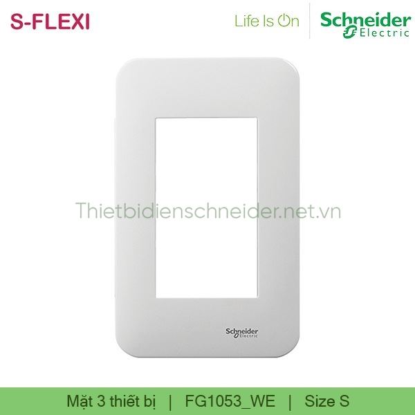 Mặt cho 3 thiết bị FG1053_WE S-Flexi Schneider, size S