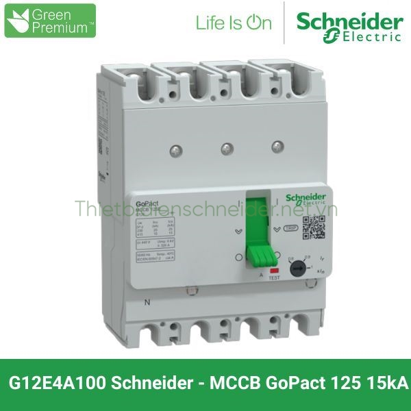 Aptomat Schneider G12E4F100 4P 100A 15kA