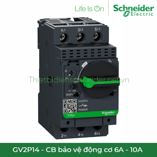 GV2P14 Schneider - CB bảo vệ động cơ 6- 10A  