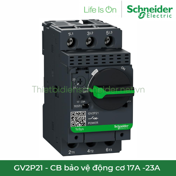 GV2P21 Schneider - CB bảo vệ động cơ 17- 23A  