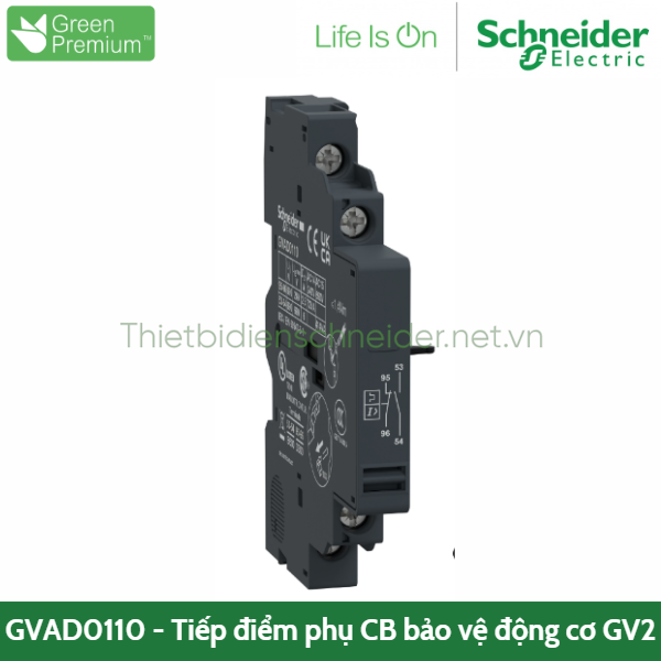 GVAD0110 Schneider - Tiếp điểm phụ cho CB bảo vệ pha GV2 