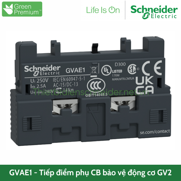 GVAE1 Schneider - Tiếp điểm phụ cho CB bảo vệ pha GV2 